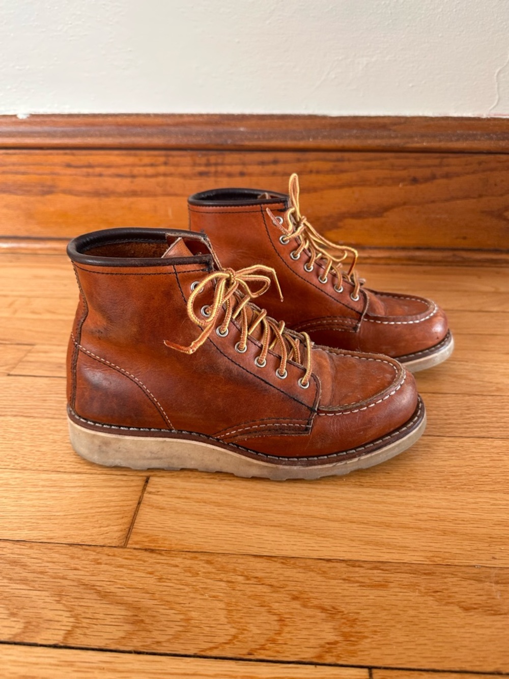 Red Wing Shoes Copper Brown Moc Toe Work Boots